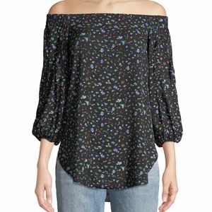 Club Monaco Dioney Top Floral Off Shoulder 2 XS
